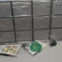 Pack 2 Heavy Metal Garden Trellis for Climbing Plants with Trellis Netting & Garden Clips, A-Frame Cucumber Trellis for Raised Bed