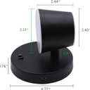12V LED Bedside Reading Light with Switch, 350 Rotatable 12Volts Vanity Wall Sconce, Black Finished, RV Interior Lights for Camper Trailer, Boat