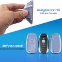 MILD EAST for Lincoln Key Fob Cover Compatible with Aviator Corsair Nautilus Navigator Continental MKC MKZ MKX Key Shell Case (Silver - Blue)
