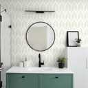 Sage Green Peel and Stick Wallpaper Boho Green Contact Paper Self Adhesive Neutral Removable Wallpaper for Bedroom Bathroom Waterproof Modern Leaf Contact Paper Farmhouse White 197inL 17.3inW