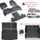 Floor Mats for Ford Expedition MAX 2018-2024 (Only Fit 7 Seats-2 Row Bucket Seat Non Short) & Trunk Mat All Weather Protection Floor Liners & Cargo Liners Velcro Covering The Backrest Accessories