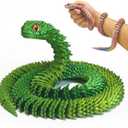 3D Printed Snake, 30 Inch Articulated 3D Printed Animals Snake Toys, Like Movable Snakes Realistic Slithering Design, Halloween Decor, Christmas Toy 2025