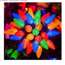 Brightown C9 Christmas String Lights Outdoor Led Fairy Lights Faceted Strawberry Lights Extendable UL Certified for Party Holiday Wedding Christmas Indoor Outdoor Decor