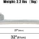 Marwood Under Door Draft Stopper Decorative Wind Stopper 32 inch for Door & Window, Weighted Animal Air Draft Stopper Snake Noise Blocker for Bottom of Door with Hanging Loops - Grey Cat