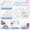 Toulite 30 Pcs White Bibs for Baby Washable Reusable Waterproof Cotton Feeder Bibs with Double Sided Design for Baby Shower Activity and Gifts
