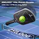 Pickleball Paddle with T700 Raw Carbon Fiber Surface & 16mm STR-Core Power Polymer Core, Premium Pickle Ball Racket Designed for Ultimate Spin & Consistency, USAPA Approved