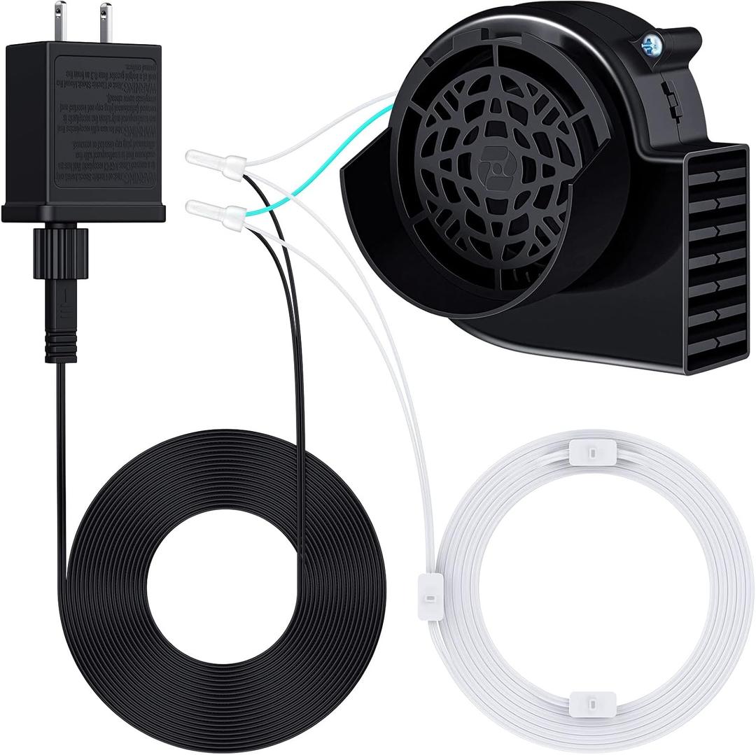 Saillong Air Blower for Inflatables, Air Fan Blower Replacement Motor for Garden Yard Lawn Inflatable Decor, 1.0A Fan for Halloween Christmas Day Inflatables Decor, 12V/ 1.0A Adapter(Classic)