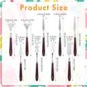27 Pcs Palette Knife Set, Stainless Steel Painting Knife Set Wood Handle Palette Knives Paint Spatula Pallet Knives for Acrylic Paint Tools for Canvas Oil Painting Mixing and Texturing