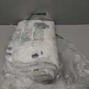 DDQQ 4Pcs Flower Shower Curtain Set with Floral Bathroom Sets, Blue Floral Shower Curtain with 12 Hooks, Bathroom Decor with Rugs Bath Accessories with Shower Curtains for Bathroom Toilet Lid Cover