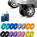 16-Pack Luggage Wheel Covers, Luggage Wheel Protector Covers for 2-2.4 inches Wheels SuitcasesAnti-Scratch & Noise Reduction Design, Silicone MaterialDurable Travel Case Accessories. (black)