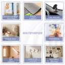 2 x 2 Rolls Double Sided Tape Heavy Duty, Clear Nano Tape, 0.8'' x 120'' Two Sided Mounting Adhesive for Walls Posters Carpet, Removable Space Gel Strip, 1/12" & 1/24" Thick