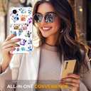 Compatible with iPhone 17 Air Case Card Holder for Women Cute Design,Wallet Phone Cases Transparent Cool Kawaii Protective (Clear Lovely Dogs Paws)