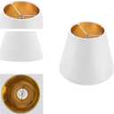 Small Lamp Shades Clip on Bulb, Chandelier Shades Set of 6, Mini Linen Lampshade 2.9x5.9x5.1in Small Lamp Shade for Chandelier Lamp Replacement White&Gold (White Edge)