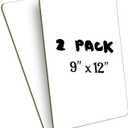 4 x White Board Dry Erase Boards Classroom Pack Mini White Boards 9" x12 Double Sided Personal Whiteboards for Students Teachers School Supplies Lapboards (Set of 2 Boards & Erasers &Pens)
