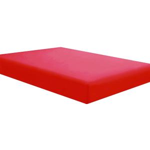 Sfoothome Single Fitted Sheet (Full - Red) - Deep Pocket Brushed Velvety Microfiber, Breathable, Extra Soft and Comfortable - Wrinkle, Fade, Stain and Abrasion Resistant
