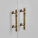 Goo-Ki 6 Pack Antqiue Brass Cabinet Pulls Vintage Bronze Drawer Handles, 3"(76mm) c-c Kitchen Hardware Solid Zinc Alloy Bar Pull Dresser Handle for Cupboard Wardrobe Bathroom,9627GT-76