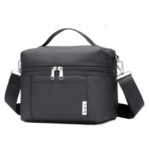 NOL Natural Organic Lifestyle Small Insulated Lunch Bags for Women Men Small Cooler Bag | Fits 7 Cans 330ml | Lightweight Nylon Waterproof Lunch Box For Work（Small，Black）