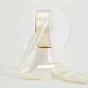 MEEDEE Ivory Satin Ribbon 1-1/2 Inch Ivory Ribbon Lux Double Faced Satin Ribbons by 50 Yards Beige Polyester Satin Ribbons for Crafts, Weddings, Flower Bouquet, Holiday Decorating
