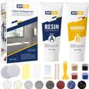 Tub, Tile and Shower Repair Kit (Color Match), Hupeyna Porcelain Repair Kit, Bathtub Repair Kit for Chips Dents Cracks Holes Scratchs, etc. Fiberglass Repair Set - Offer More Color Options