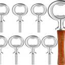 Metal Bottle Opener Kit Blank Bottle Opener Stainless Steel Open Inserts Hardware for Wedding Party DIY Project Craft Wood Turning(Silver,7 Pieces)