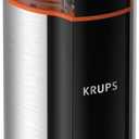 KRUPS: 3oz Coffee Grinder, Ultimate Silent Vortex Plastic and Stainless Steel Grinder with Removable Bowl Mess-Free, 8 Times Quieter, 2 Speeds 240 Watts,Dry Herbs,Dishwasher Safe,12 cups ground Silver