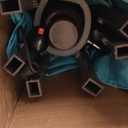 10FT Solar Umbrella 32 LED Lighted Patio Umbrella Table Market Umbrella w/Tilt and Crank, UV-Resistant Outdoor Umbrella for Pool, Garden, Deck, Aqua Blue