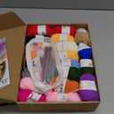 Aeelike Yarn Kit, 1093 Yards Crochet Yarn for Crocheting Complete Knitting Kit for Beginners Professionals with Aluminum Crochet Hooks Detailed Instruction, Ideal Crochet Yarn Set/Gift (Grey)