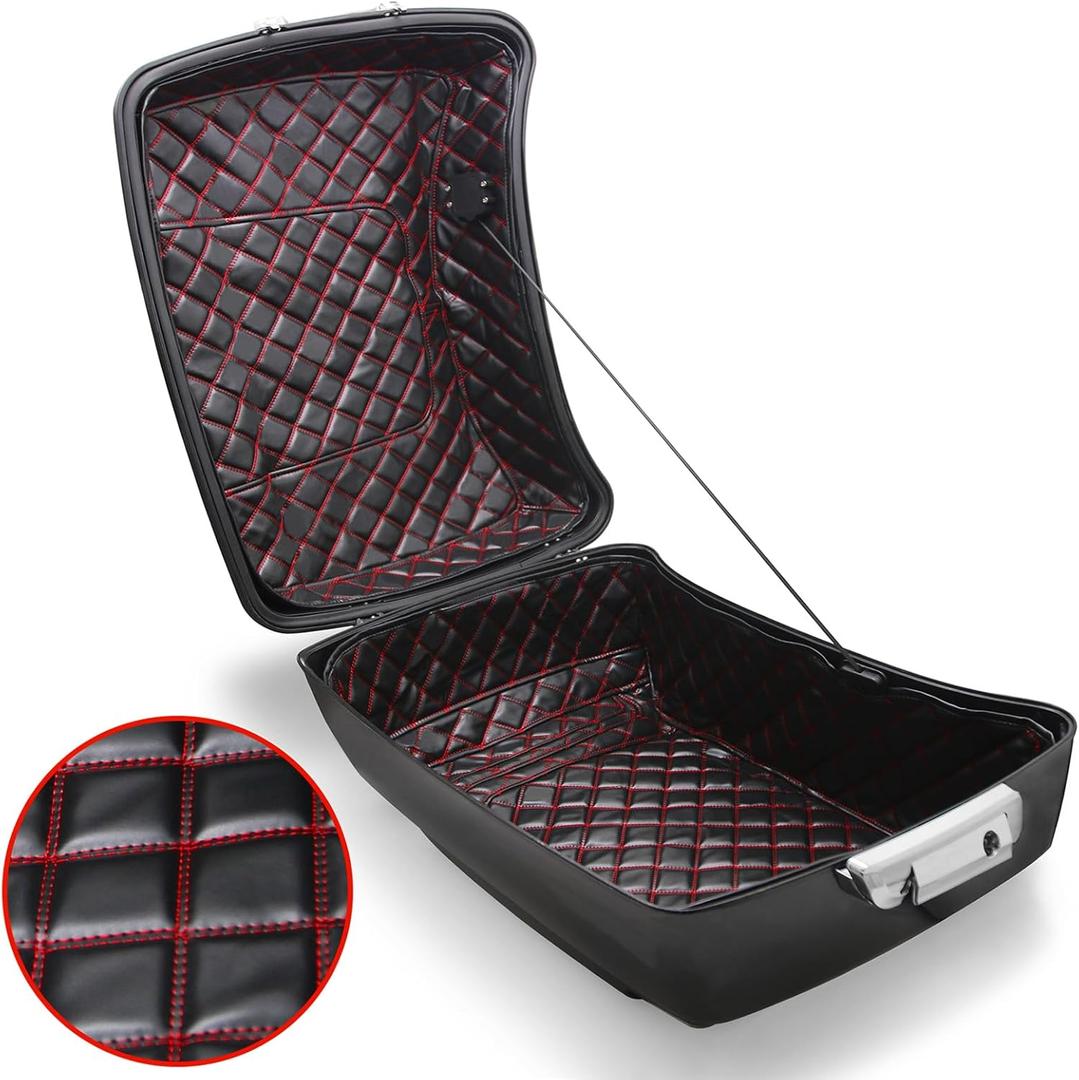 Street Glide King Travel Trunk Pack Carpet Liner For Harley Touring Road King Tri Electra CVO Road Glide FLTRXSE Leather tour pack lining Pad 2014-2023