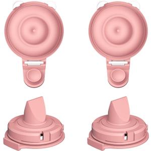2pcs Duckbill Valves and 2pcs Double-Layed Diaphragm Compatible with Momcozy Upgraded Mobile Flow M9, Upgraded M9 Valve Diaphragm Breastfeeding Parts, Not Original Parts, 4 Packs Red