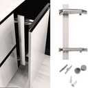 Lateral Opening Door Hinge Set 180 Parallel Opening Cabinet Wardrobe Door Sliding Load-Bearing 15.4lb Heavy Duty Hinge