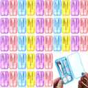 50 Sets Nail Clipper Set 4 in 1 Manicure Kit Bulk Adult Metal Travel Fingernail Manicure Set with Case Individually Wrapped Personal Pedicure Kit Gift for Men Women Hotel(4 Colors)