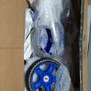 Top Glides 8" Off-Road Walker Wheel Kits with Flexfit Universal Ski Glides (Blue)
