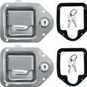 Toolbox RV Handle Latch Stainless Steel Tool Box Latch Paddle Lock for Trailer Door RV Camper Truck Bed Toolboxes - 3/8'' x 3-1/4'' (2 Pack)