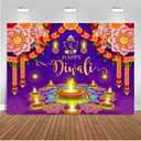10X8FT Happy Diwali Backdrop Banner Festival of Lights Diwali Decorations Party Supplies Deepavali Background Banner for Photo Backdrop DH-1200