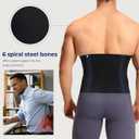 TAILONG Waist Trainer for Men Shapewear Tummy Control Body Shaper Slimming Girdle Fajas para Hombres Corset with Zipper (Black)