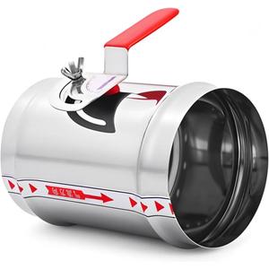4" HVAC Duct Manual Volume Backdraft Damper, Stainless Steel Adjustment Handle, Airflow Control Valve for HVAC Ventilation System