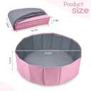 Dog Ball Pit, Foldable Balls Pit for Dogs, Balls Pit for Dog, Ball Pit for All Types of Dogs, Suitable for Indoor and Outdoor Activities (39.37inches in Diameter,Pink,No Ball Included)