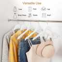 TOPIA HANGER Wooden Suit Hangers with Adjustable Metal Clips (20 Pack), Solid Smooth Wood Clothes Hangers, 360 Swivel Hook, Premium Pants Hangers for Clothes Coat, Jeans, Blouse-White, CT28W20