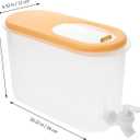 3.5L Plastic Beverage Dispenser with Spigot for Fridge: 0.9 Gallon Leak-proof Beverage Dispenser Summer Drink Container for Iced Tea Lemonade Water Milk(Yelllow) (Multicolor)