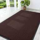 OLANLY Front Door Mat Indoor Outdoor Entrance, Waterproof Heavy Duty Doormat, Fade Resistant, Low Profile, Easy Clean Patio Porch Welcome Floor Mats for Entry, 59x34, Brown