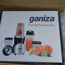Ganiza Smoothie Blender, 900W Blenders for Shakes and Smoothies, 15-Piece Personal Blender and Grinder Combo for Kitchen, Smoothies Maker with 4 BPA-Free Portable Cup, Nutritious Recipe