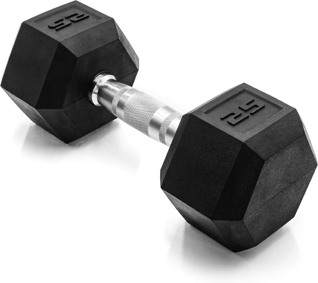 CAP Barbell Coated Hex Dumbbell Weight - Single | 25 lbs