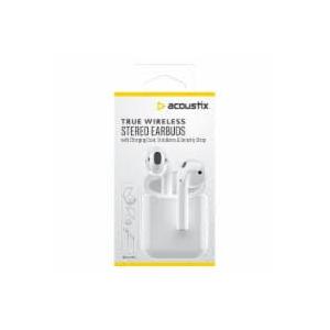 Acoustix True Wireless Audiobuds w/Charging Case - White