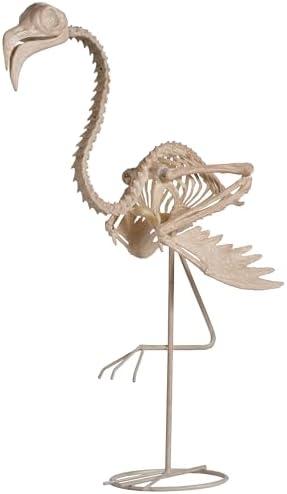 JOYIN Flamingo Skeleton Halloween Decorations 27.6 Inch Tall Spooky Flamingo Posable Animal Skeleton with Movable Joints for Halloween Indoor Outdoor Yard Garden Lawn Patio Prop Decor