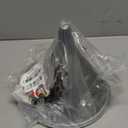 Nicky Bigs Novelties Tin Funnel Hat Halloween Costume Accessory Thick Silver Plastic Funnel Helmet