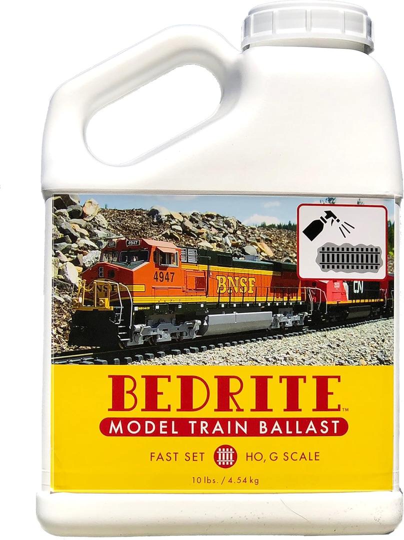 Buddingco Model Railroad - Train Ballast - Authentic Limestone Ballast Gray Blend - Fast Set Net Wt 10 lbs./4.54 kg