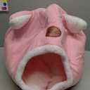 Cat Beds for Indoor Cats, Cozy Cat Cave Bed Dog House Cats Tent with Removable Cushion Pillow, Soft Warm Pet House Puppy Bed, Cute Pet Nest for Kitten Small Dog (Pink, XL-15.75x15.75x15.75 Inches)