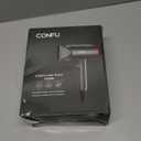 CONFU Hair Dryer Ion Hair Dryer 1800 Watt DC Hair Dryer Small and Lightweight with Styling Nozzle 2 Speed Hot and Cool Air for Home and Travel