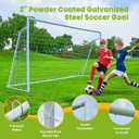 Soccer Goal 126, 86 and 64 FT Soccer Goals for Backyard, 2"Diameter Steel Soccer Goal for Kids and Adults Large soccer goal Powder Coated Galvanized Steel Post With Soccer Target Net for Training