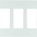 Legrand radiant Screwless Wall Plates for Decorator Rocker Outlets, 3-Gang, White, RWP263WCC6 (1 Pack)